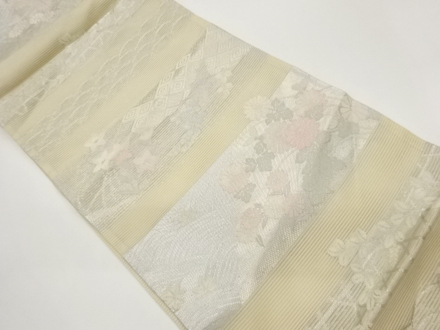 JAPANESE FUKURO OBI FOR SUMMER / WOVEN KIKU